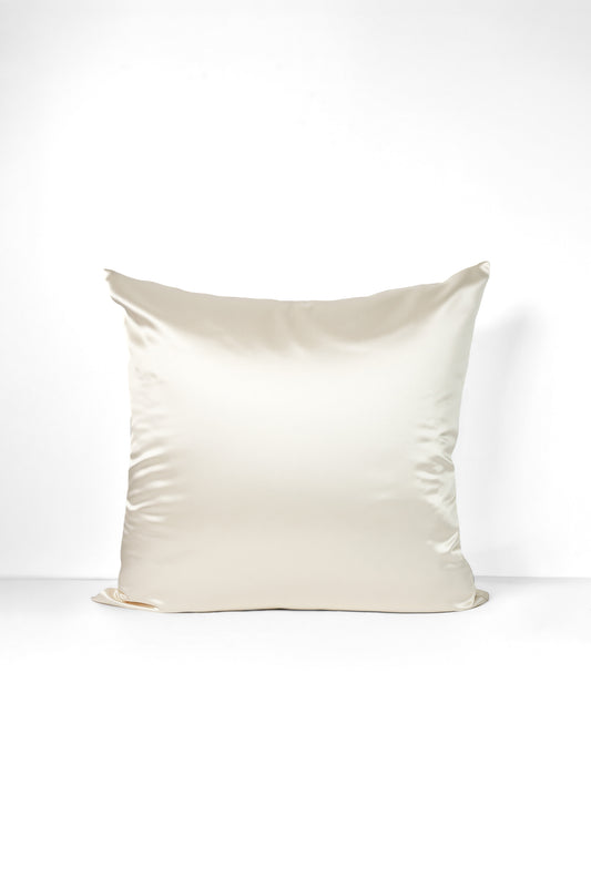 Taie d'oreiller 100% Soie de mûrier couleur ivoire
