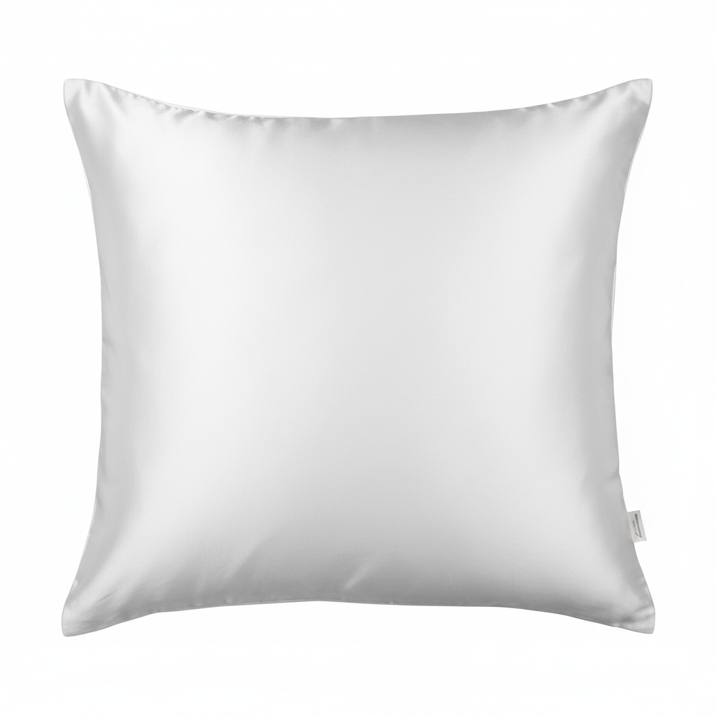 Taie d'oreiller 100% Soie de mûrier couleur blanc