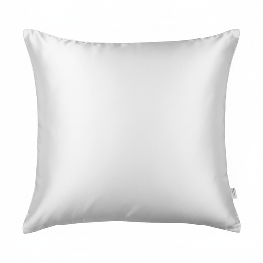 Taie d'oreiller 100% Soie de mûrier couleur blanc