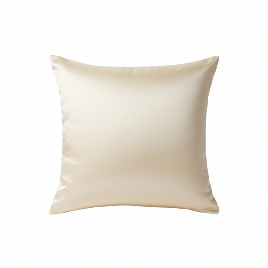 Taie d'oreiller 100% Soie de mûrier couleur ivoire